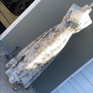 All That Jazz 90s floral maxi dress gray